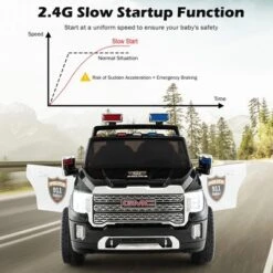 Costway 12V Licensed GMC Kids Ride On Police Car 2-Seater Truck W/Remote Control & Music -LITTLE TIKES Shop GUEST 0003f34e b9b8 4ca4 861b c34b88d54e99