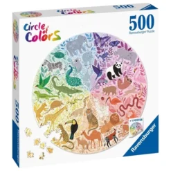 Ravensburger Circle Of Colors: Animals Round Jigsaw Puzzle -500pc