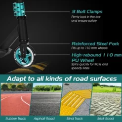 Costway High End Pro Stunt Scooter W/Luminous Aluminum Deck 10mm Wheel Freestyle Tricks -LITTLE TIKES Shop GUEST 00809cc0 deb8 41f9 b504 366d60b6e883