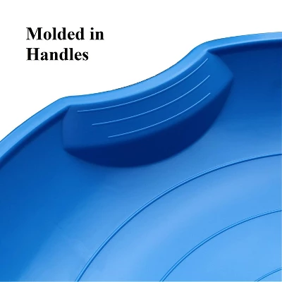 Paricon 626-B Flexible Flyer Round Flying Saucer Disc Racer Polyethylene Snow Sled Toboggan, For Ages 4 And Up, 26 Inch Diameter, Blue (2 Pack) 2 Paricon 626-B Flexible Flyer Round Flying Saucer Disc Racer Polyethylene Snow Sled Toboggan, For Ages 4 And Up, 26 Inch Diameter, Blue (2 Pack) - Image 2