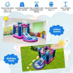 Costway Inflatable Space-themed Bounce House Kids 3-in-1 Bounce Castle Blower Excluded -LITTLE TIKES Shop GUEST 0250282f c88d 4b4f a277 6a22612af7d0