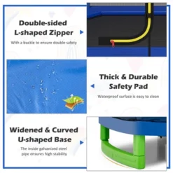 Costway 7FT Kids Trampoline Outdoor Indoor Recreational Bounce Jumper ASTM Approved -LITTLE TIKES Shop GUEST 0283f459 4732 45b6 84c8 ca71dbee0961