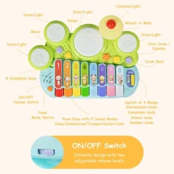 Costway 3 In 1 Musical Instruments Electronic Piano Xylophone Drum Set Learning Toys -LITTLE TIKES Shop GUEST 02ba901c dde4 420d af4c e1a922b9d2b6