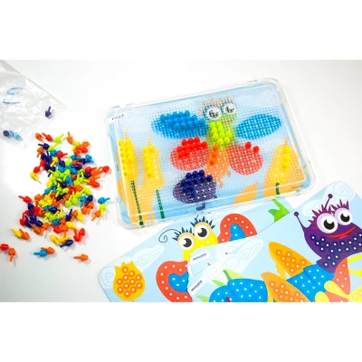 Miniland Educational Pegs 3/8", 6 Pattern Cards, 180 Pegs 1 Miniland Educational Pegs 3/8", 6 Pattern Cards, 180 Pegs