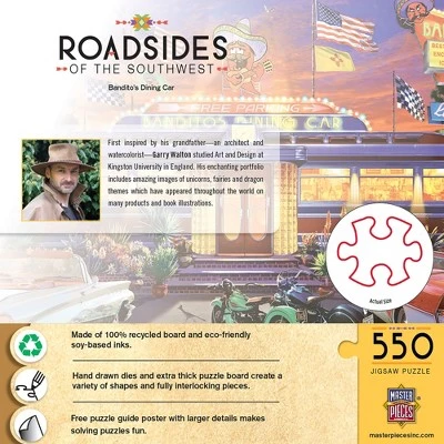 MasterPieces 550 Piece Jigsaw Puzzle - Bandito's Dining Car - 18"x24" 3 MasterPieces 550 Piece Jigsaw Puzzle - Bandito's Dining Car - 18"x24" - Image 3