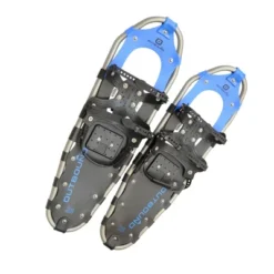 Outbound Men & Women's Lightweight 25 X 8" Adjustable Aluminum Frame Snowshoes With Posi Lock Binding For Secure Fit, Glove Like Binding, Black/Blue