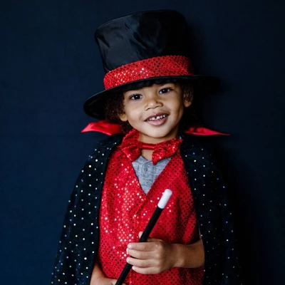 Melissa & Doug Magician Role Play Costume Set - Includes Hat, Cape, Wand, Magic Tricks 5 Melissa & Doug Magician Role Play Costume Set - Includes Hat, Cape, Wand, Magic Tricks - Image 5