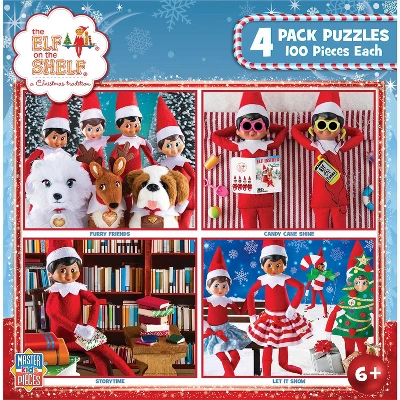 MasterPieces Kids Jigsaw Puzzle Set - Elf On The Shelf 4-Pack 100 Pieces 1 MasterPieces Kids Jigsaw Puzzle Set - Elf On The Shelf 4-Pack 100 Pieces