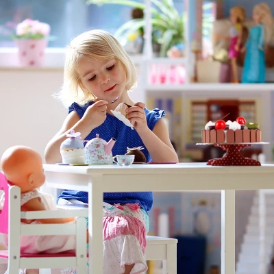 Birthday Cake-Kids Wooden Magnetic Dessert With Cutting Knife, Fruit Toppings, Chocolate And Vanilla Swirls-Fun Pretend Play Party Food By Toy Time 4 Birthday Cake-Kids Wooden Magnetic Dessert With Cutting Knife, Fruit Toppings, Chocolate And Vanilla Swirls-Fun Pretend Play Party Food By Toy Time - Image 4
