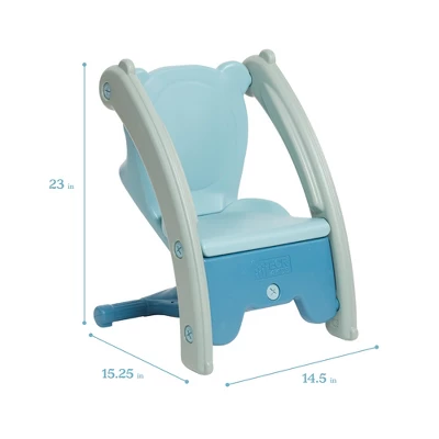 ECR4Kids Sit-N-Rock, Rocking Horse, Seafoam 2 ECR4Kids Sit-N-Rock, Rocking Horse, Seafoam - Image 2