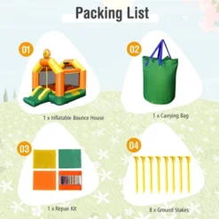 Costway Inflatable Bounce Castle Jumping House Kids Playhouse W/ Slide Blower Excluded -LITTLE TIKES Shop GUEST 0718002d 3c85 4230 8f72 8a51194796c7