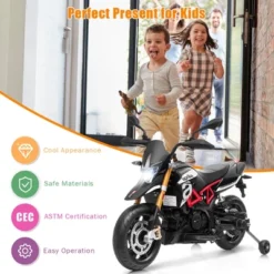 Costway 12V Kids Ride-On Motorcycle Motor Bike W/ Training Wheels Red Black -LITTLE TIKES Shop GUEST 073c17f0 43fc 42bf be78 cdda171dac45