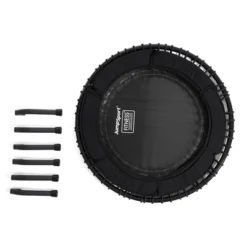 JumpSport 250 Indoor Mini Cushioned Rebounder Trampoline For Home Cardio And Fitmess With Premium Bungees And Workout DVD - Black -LITTLE TIKES Shop GUEST 075e3ec6 987e 4de9 a7ec ce327b52a0d8