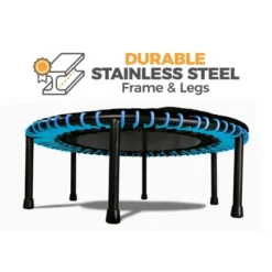 LEAPS & REBOUNDS 48" Round Mini Fitness Trampoline & Rebounder Indoor Home Gym Exercise Equipment Low Impact Workout For Adults, Blue -LITTLE TIKES Shop GUEST 07f2f58b 975c 4873 9df9 1906a382d28b