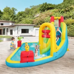 Costway Inflatable Water Slide Kids Bounce House W/480w Blower