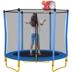 5.5 FT Kids Outdoor And Indoor Trampoline With Playpen, Basketball Hoop And Ball - ModernLuxe 12 5.5 FT Kids Outdoor And Indoor Trampoline With Playpen, Basketball Hoop And Ball - ModernLuxe -LITTLE TIKES Shop GUEST 087c4f62 65ff 4818 aa74 3235914a5af8