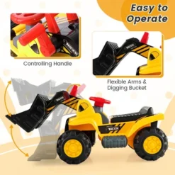Costway Kids Toddler Ride On Excavator Digger Truck Scooter W/ Sound & Seat Storage Toy -LITTLE TIKES Shop GUEST 087ffab1 01af 4cfd 8418 f70d8c411a8d
