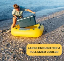 Swimline Swim Central 55" Inflatable Yellow And Black Swimming Pool Cooler Raft Float