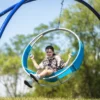 HearthSong 40-Inch Steel-Frame Aerial Hoop Spinning Round Swing With Suspended Fabric Seat