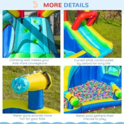 Outsunny 5-in-1 Inflatable Water Slide Kids Bounce House Water Park Includes Trampoline Slide Water Pool Cannon Climbing Wall With Carry Bag -LITTLE TIKES Shop GUEST 0a546c21 cd13 4204 bc2e 429082489499