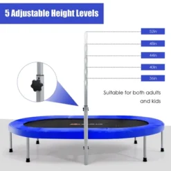 Costway 50'' Trampoline For 2 People Foldable Rebouncer W/Adjustable Handrail RedBlue -LITTLE TIKES Shop GUEST 0b7ac409 f1a1 49a5 857a 6f15f5b81ac4