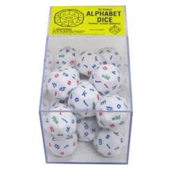 Koplow Games 30-Sided Alphabet Dice, Lower Case Letters, Box Of 20