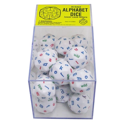 Koplow Games 30-Sided Alphabet Dice, Lower Case Letters, Box Of 20 1 Koplow Games 30-Sided Alphabet Dice, Lower Case Letters, Box Of 20