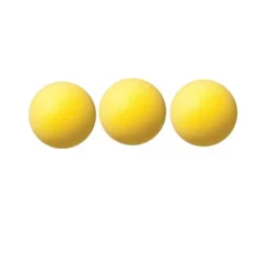 Champion Sports Uncoated Regular Density Foam Ball, 4", Yellow, Pack Of 12