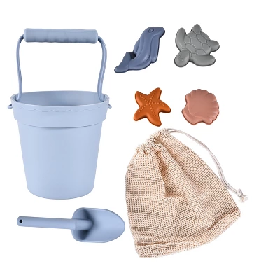 Link Ready! Set! Play! Silicone Beach & Pool Toy 7pc Set For Travel Easy To Clean Bucket Shovel 4 Sands Molds For Toddlers & Babies Carry Bag Included 8 Link Ready! Set! Play! Silicone Beach & Pool Toy 7pc Set For Travel Easy To Clean Bucket Shovel 4 Sands Molds For Toddlers & Babies Carry Bag Included - Image 8