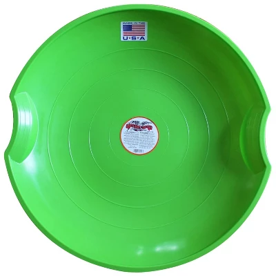 Paricon Flexible Flyer Round Flying Saucer Disc Racer Polyethylene Snow Sled Toboggan, For Ages 4 & Up, 26" Diameter, Green/Orange/Blue (3 Pack) 1 Paricon Flexible Flyer Round Flying Saucer Disc Racer Polyethylene Snow Sled Toboggan, For Ages 4 & Up, 26" Diameter, Green/Orange/Blue (3 Pack)