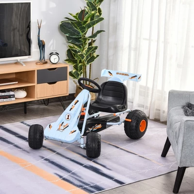 Aosom Pedal Go Kart Children Ride On Car Cute Style With Adjustable Seat, Plastic Wheels, Handbrake And Shift Lever 2 Aosom Pedal Go Kart Children Ride On Car Cute Style With Adjustable Seat, Plastic Wheels, Handbrake And Shift Lever - Image 2