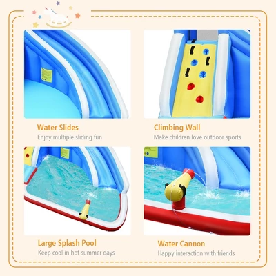 Costway Inflatable Water Slide Animal Shaped Bounce House Castle Splash Water Pool W/750W Blower 6 Costway Inflatable Water Slide Animal Shaped Bounce House Castle Splash Water Pool W/750W Blower - Image 6