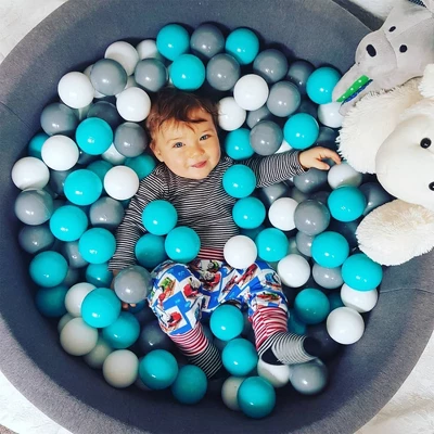 MeowBaby Large Round 35 Inch Round By 11.5 Inch Tall Baby And Toddler Foam Ball Pit With 200 Full Foam 2.75 Inch Balls And Zippered Covered 2 MeowBaby Large Round 35 Inch Round By 11.5 Inch Tall Baby And Toddler Foam Ball Pit With 200 Full Foam 2.75 Inch Balls And Zippered Covered - Image 2