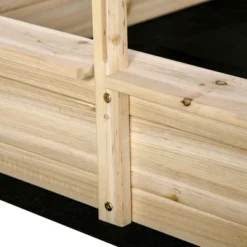 Outsunny Kids Wooden Sandbox, Covered Children Sand Playset Outdoor, W/ Adjustable Canopy Shade, Bottom Liner, Seat, Aged 3-8 Years Old, Natural -LITTLE TIKES Shop GUEST 0f6136c0 078c 45ac adfb 81b408eef3e7