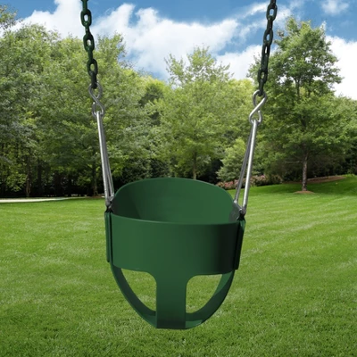 Gorilla Playsets Full Bucket Toddler Swing - Green With Green Chains 1 Gorilla Playsets Full Bucket Toddler Swing - Green With Green Chains
