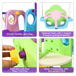 Costway 6 In 1 Toddler Climber And Swing Set W/ Basketball Hoop & Football Gate Backyard 13 Costway 6 In 1 Toddler Climber And Swing Set W/ Basketball Hoop & Football Gate Backyard -LITTLE TIKES Shop GUEST 129e63e2 039f 49db 901a 5068235c01dd