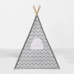Bacati - Mix N Match Gray Chevron/Dots Play Tent For Kids/Toddlers, 100% Cotton Percale Fabric Cover -LITTLE TIKES Shop GUEST 1325217e 2ab7 41e8 a07e 240a8e512e32