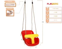 PLAYBERG Red Plastic Baby And Toddler Swing Seat With Hanging Ropes -LITTLE TIKES Shop GUEST 13823e2d 5488 4b03 9957 bb8ebcc91140