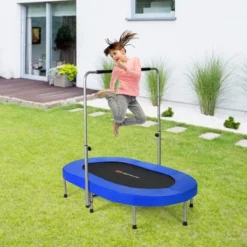 Costway Foldable Trampoline Double Mini Kids Fitness Rebounder W/ Adjustable Handle RedBlue -LITTLE TIKES Shop GUEST 13f63f09 878b 4cef 9e35 283a5801b0ec