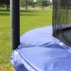 Skywlker Trampolines 8' Round Jump-N-Toss Trampoline With Enclosure - Blue -LITTLE TIKES Shop GUEST 14834022 d408 43c3 b91d 27e5ade07c5a