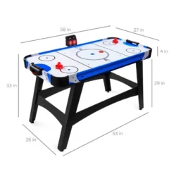 Best Choice Products 58in Mid-Size Air Hockey Table For Game Room W/ 2 Pucks, 2 Pushers, LED Score Board, 12V Motor -LITTLE TIKES Shop GUEST 14b43001 1fc3 42b7 8efd 3fb3e1fcf480