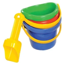 Kaplan Early Learning 4" Mini Sand Bucket Set - 12 Pcs
