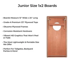 Vintage Striped Cornhole Boards - ACA Backyard Series