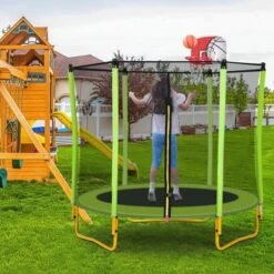 5.5 FT Kids Outdoor And Indoor Trampoline With Playpen, Basketball Hoop And Ball - ModernLuxe 20 5.5 FT Kids Outdoor And Indoor Trampoline With Playpen, Basketball Hoop And Ball - ModernLuxe -LITTLE TIKES Shop GUEST 16dcbd17 08f0 4c56 b5b4 452753bdbf85