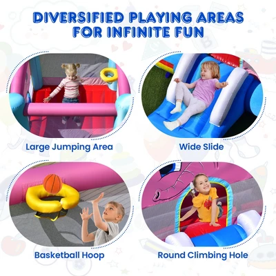 Costway Inflatable Bounce House 3-in-1 Elephant Theme Inflatable Castle Without Blower 6 Costway Inflatable Bounce House 3-in-1 Elephant Theme Inflatable Castle Without Blower - Image 6