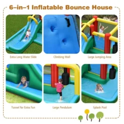 Costway Slide Water Park Climbing Bouncer Pendulum Tunnel Game With 750W Blower -LITTLE TIKES Shop GUEST 179152ee 5d8d 4679 9509 3bb057391c81