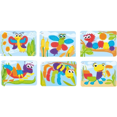 Miniland Educational Pegs 3/8", 6 Pattern Cards, 180 Pegs 2 Miniland Educational Pegs 3/8", 6 Pattern Cards, 180 Pegs - Image 2