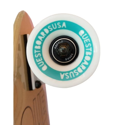 Quest "Reef" 24" Cruiser Skateboard - Light Blue/Wood 2 Quest "Reef" 24" Cruiser Skateboard - Light Blue/Wood - Image 2