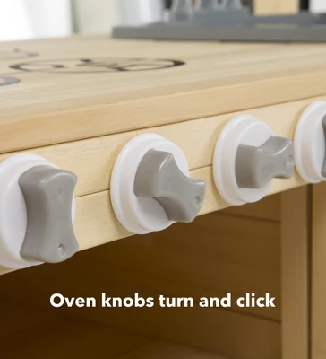 HearthSong Wooden Mud Kitchen & Sensory Play Station With Metal Accessories For Kids' Imaginative Play 4 HearthSong Wooden Mud Kitchen & Sensory Play Station With Metal Accessories For Kids' Imaginative Play - Image 4