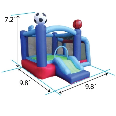 Pogo Bounce House Backyard Kids Sports Arena Inflatable Bounce House With Soccer Goal 1 Pogo Bounce House Backyard Kids Sports Arena Inflatable Bounce House With Soccer Goal